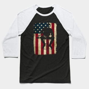Vintage American Flag Cash Legend Baseball T-Shirt